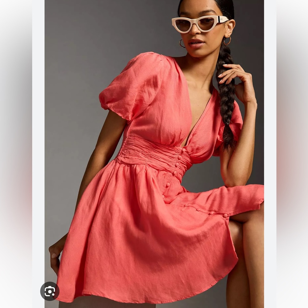 NWT the Katerina button front mini dress